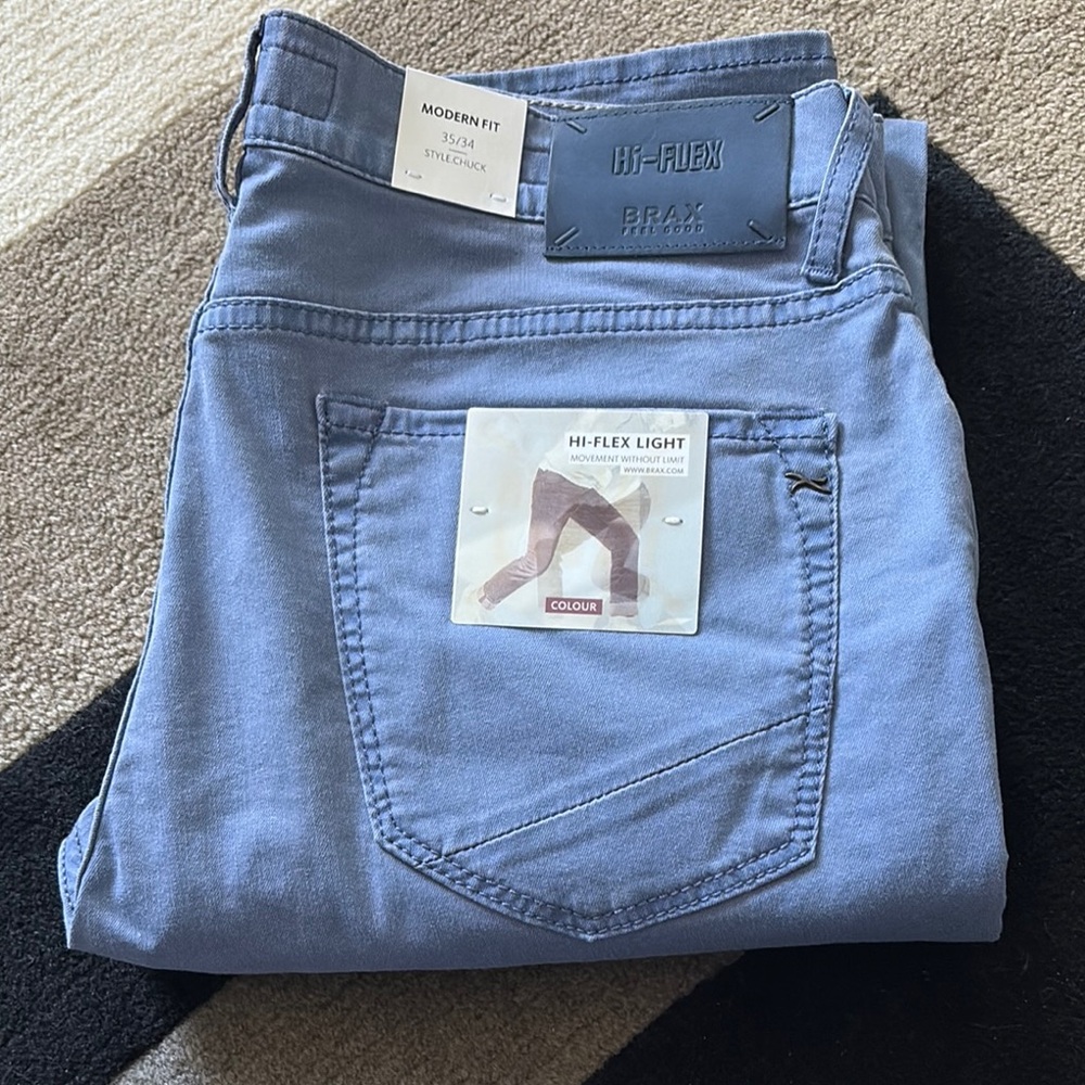 Slim Blue Denim Jeans with Unique Back Design